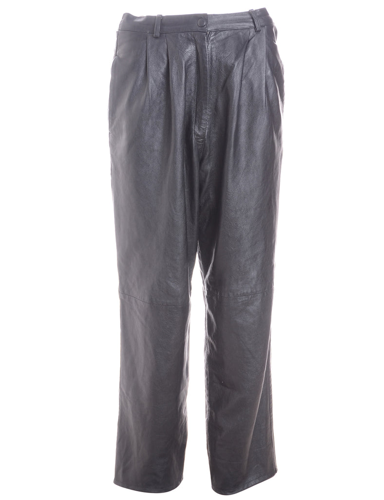 Label Bella Leather Cropped Trouser - Trousers - Beyond Retro