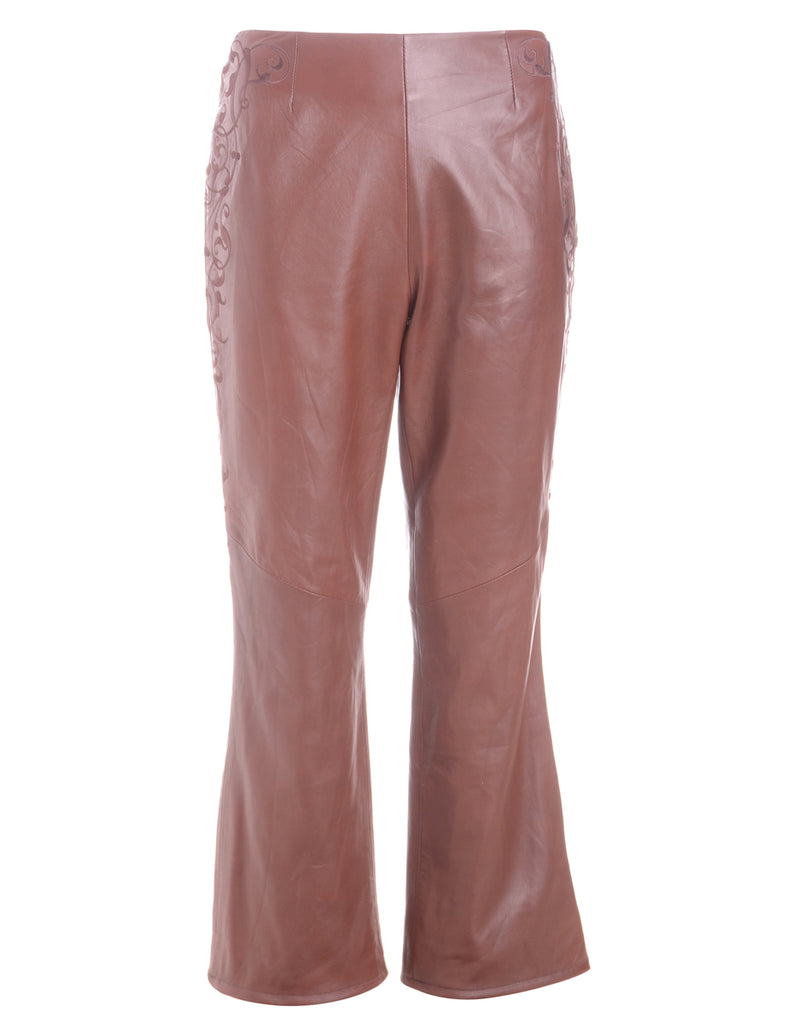 Label Bella Leather Cropped Trouser - Trousers - Beyond Retro