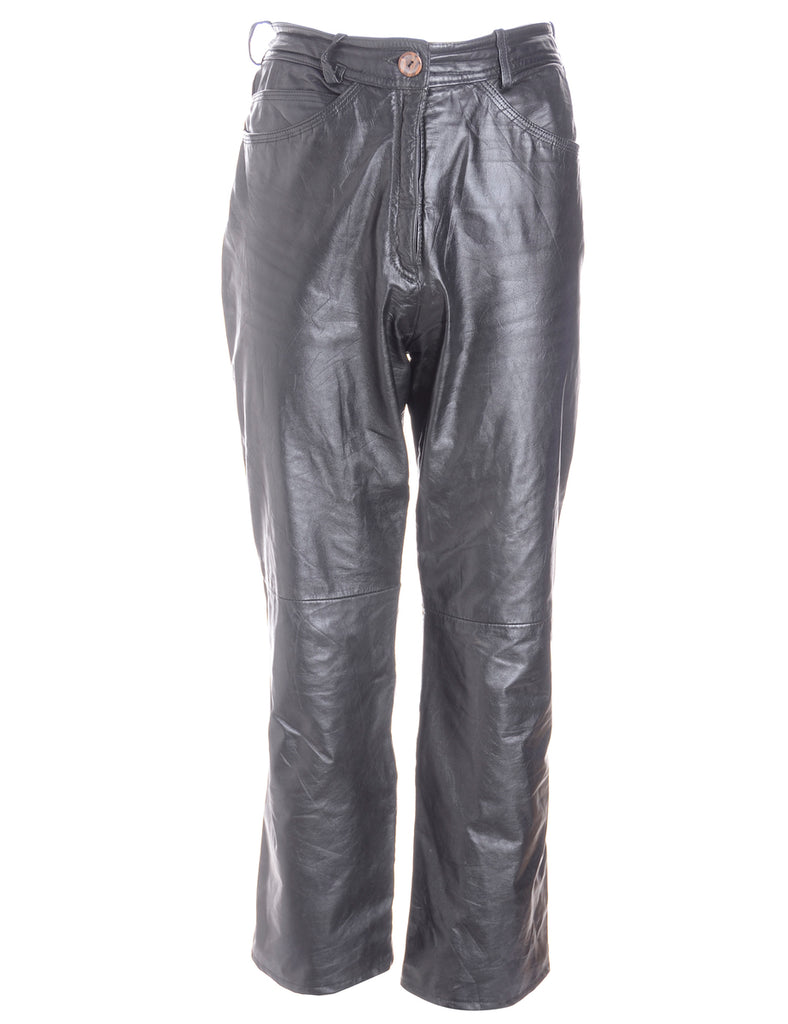 Label Bella Leather Cropped Trouser - Trousers - Beyond Retro