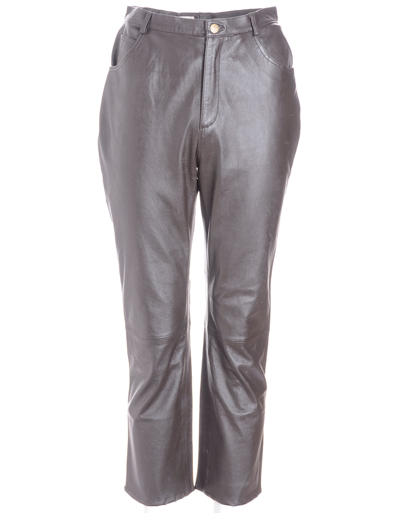 Label Bella Leather Cropped Trouser - Trousers - Beyond Retro