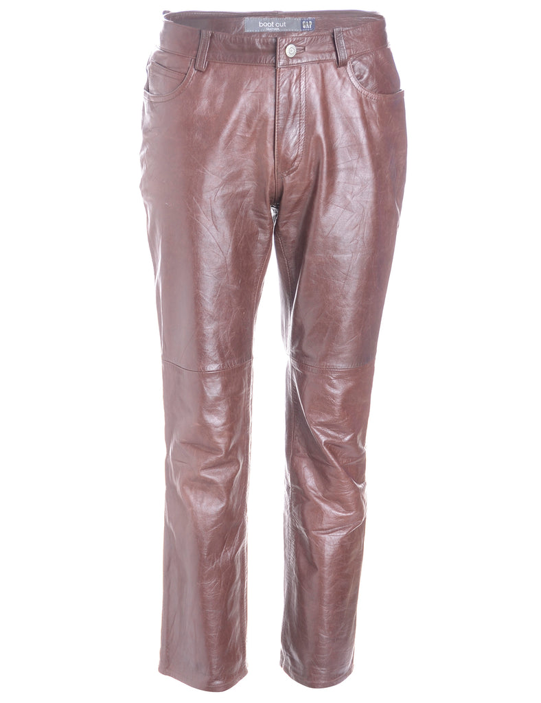 Label Bella Leather Cropped Trouser - Trousers - Beyond Retro