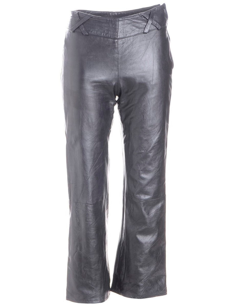 Label Bella Leather Cropped Trouser - Trousers - Beyond Retro