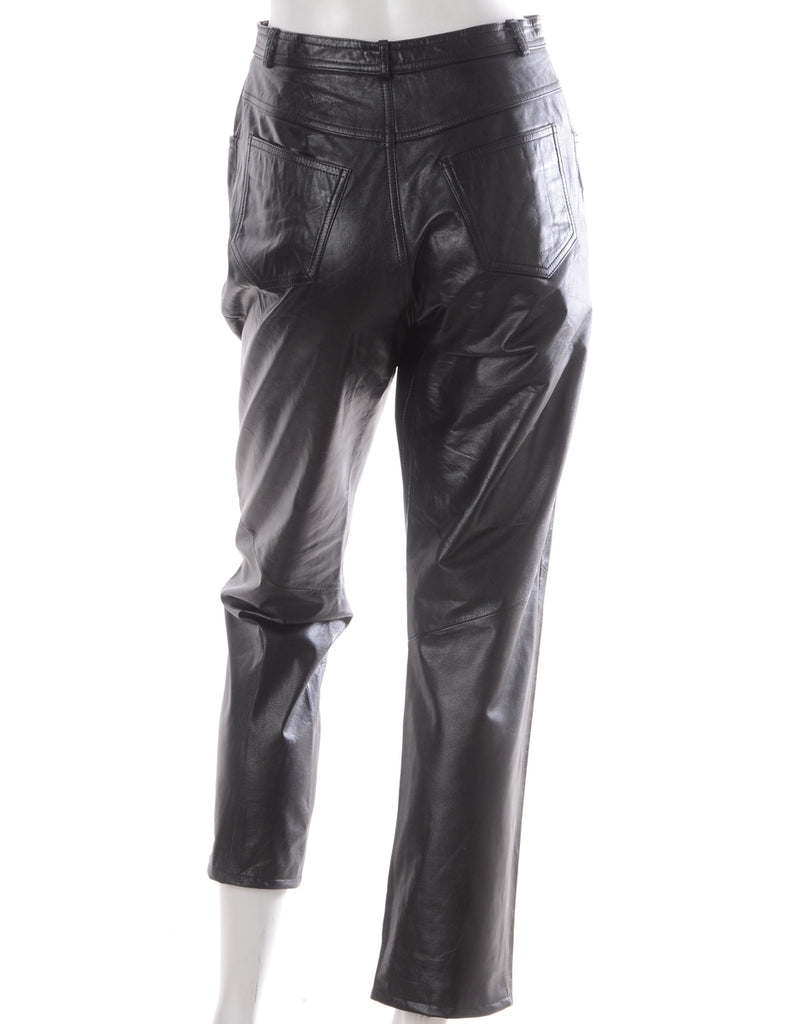 Label Bella Leather Cropped Trouser - Trousers - Beyond Retro