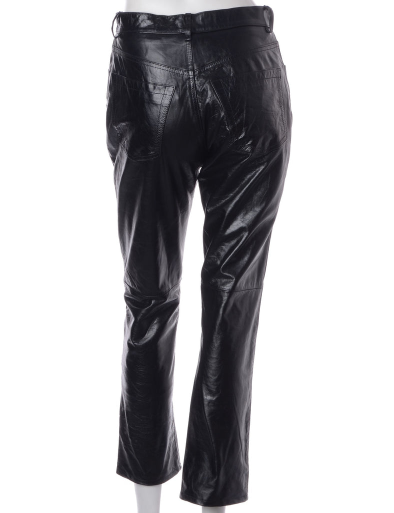 Label Bella Leather Cropped Trouser - Trousers - Beyond Retro