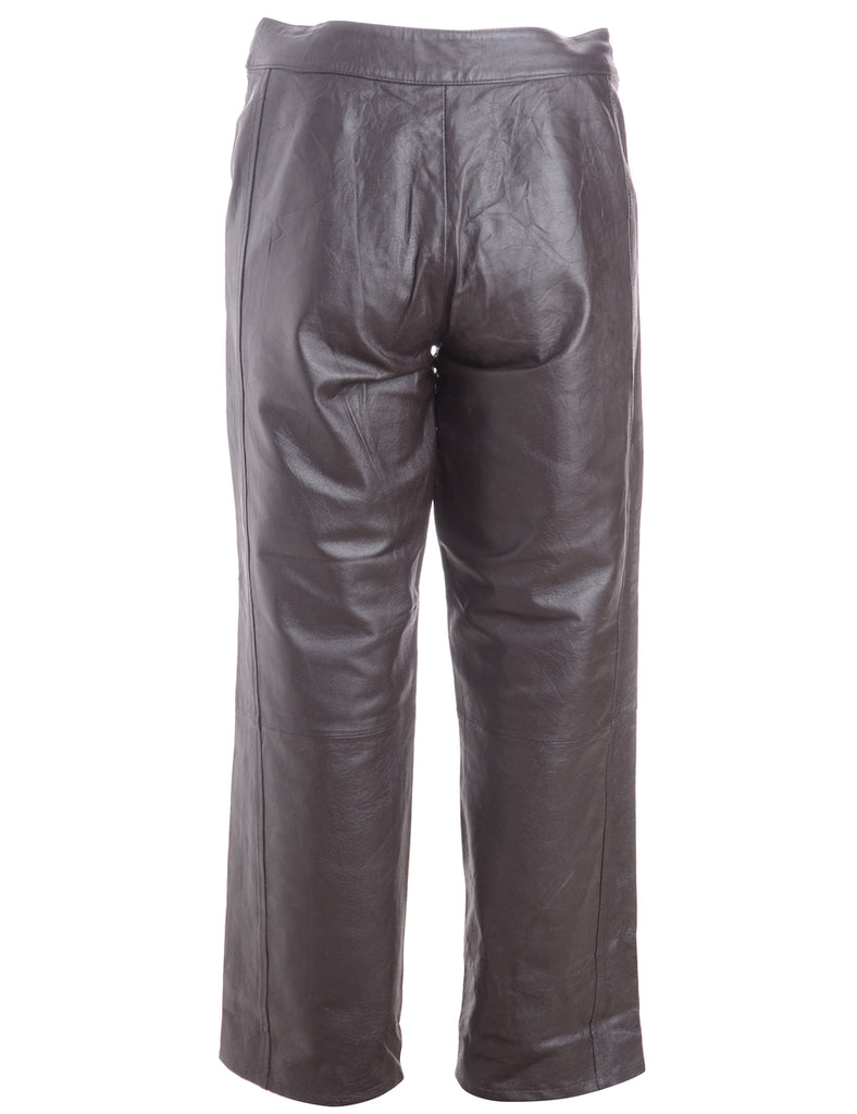 Label Bella Leather Cropped Trouser - Trousers - Beyond Retro
