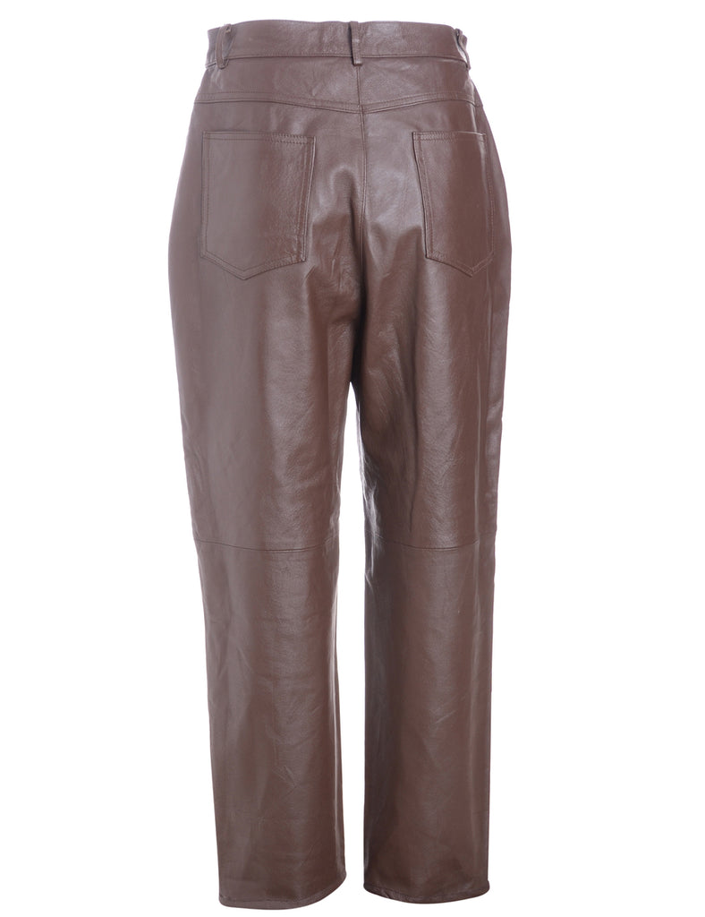 Label Bella Leather Cropped Trouser - Trousers - Beyond Retro