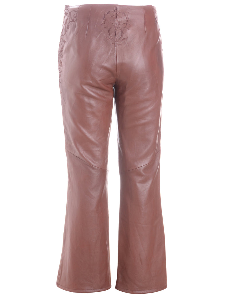 Label Bella Leather Cropped Trouser - Trousers - Beyond Retro