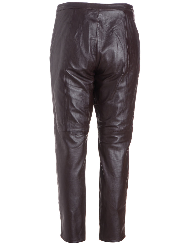 Label Bella Leather Cropped Trouser - Trousers - Beyond Retro