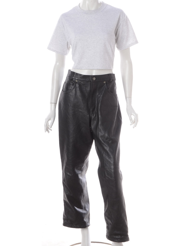 Label Bella Leather Cropped Trouser - Trousers - Beyond Retro