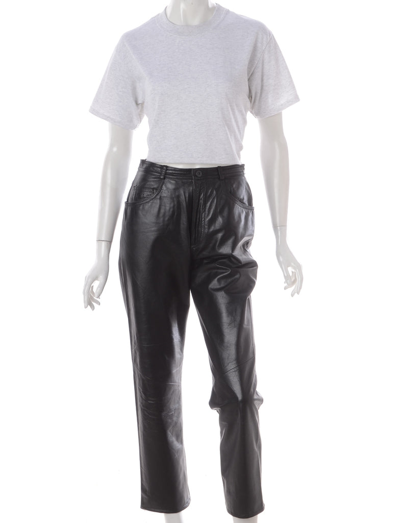 Label Bella Leather Cropped Trouser - Trousers - Beyond Retro