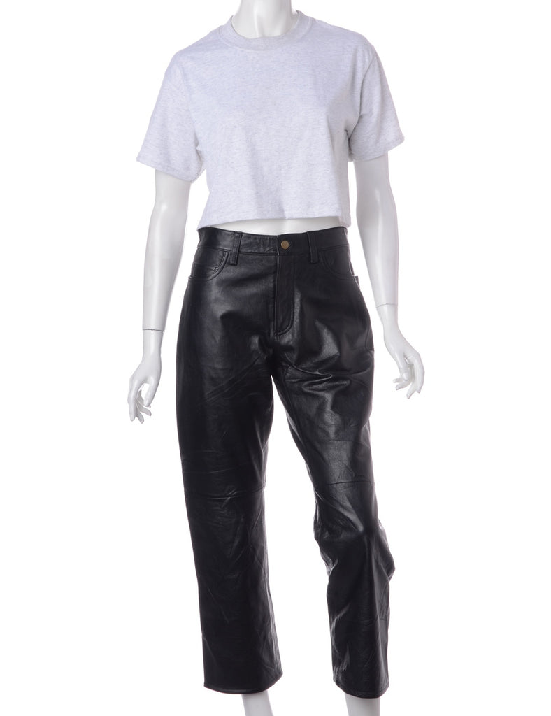 Label Bella Leather Cropped Trouser - Trousers - Beyond Retro