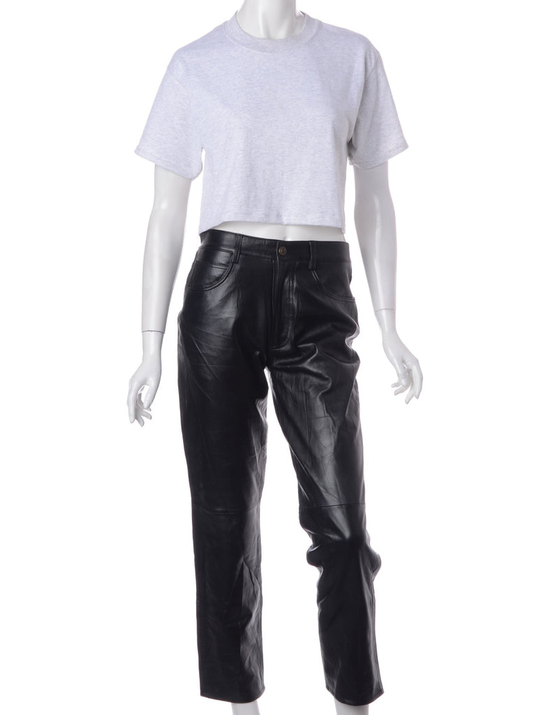 Label Bella Leather Cropped Trouser - Trousers - Beyond Retro