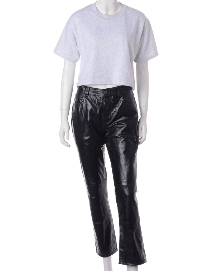 Label Bella Leather Cropped Trouser - Trousers - Beyond Retro