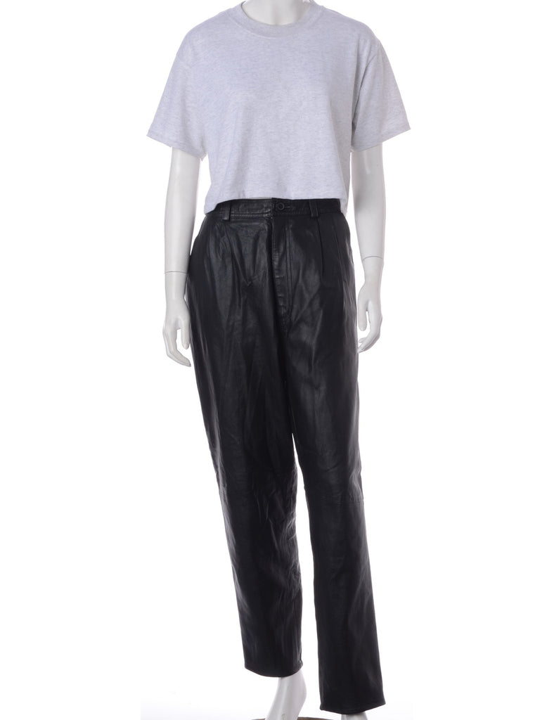 Label Bella Leather Cropped Trouser - Trousers - Beyond Retro