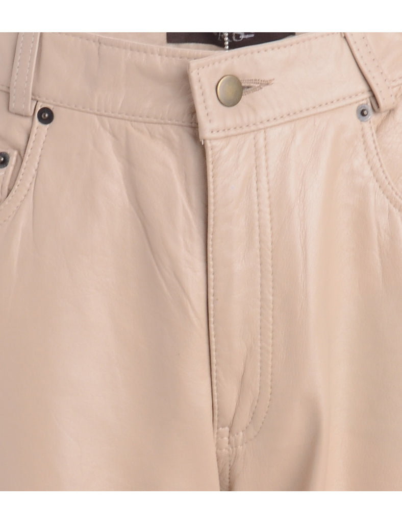 Label Bella Leather Cropped Trouser - Trousers - Beyond Retro