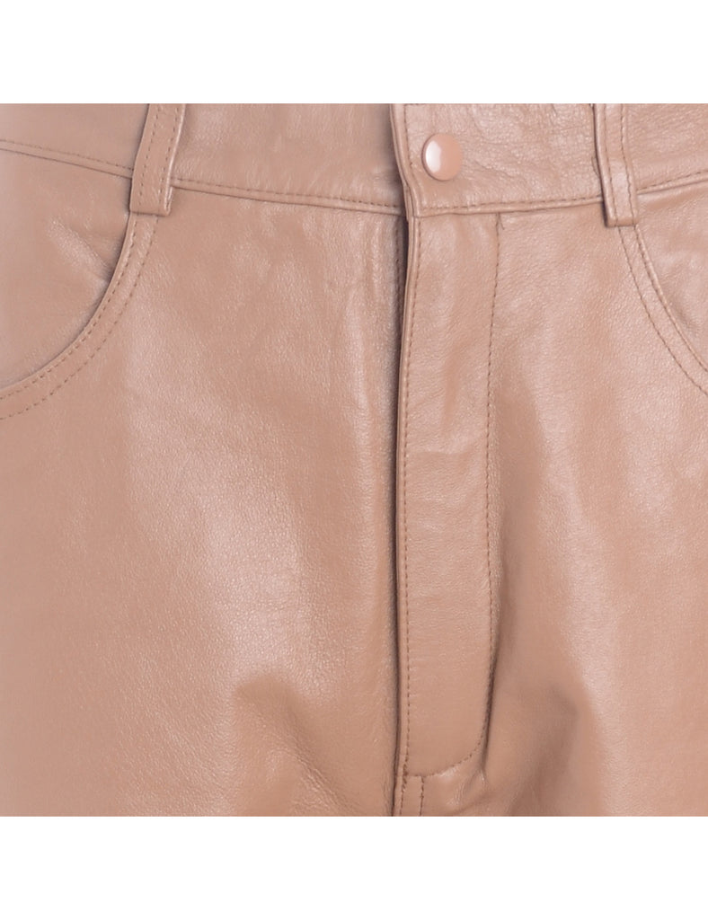 Label Bella Leather Cropped Trouser - Trousers - Beyond Retro