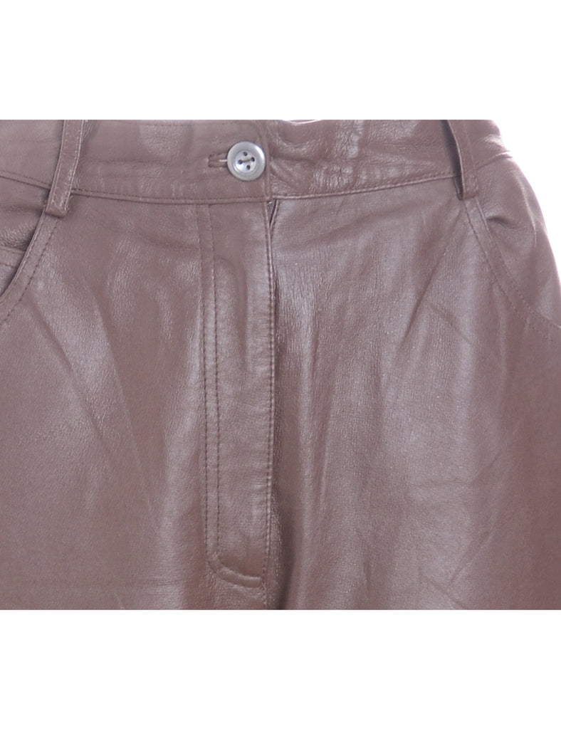 Label Bella Leather Cropped Trouser - Trousers - Beyond Retro