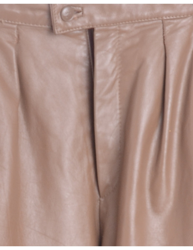 Label Bella Leather Cropped Trouser - Trousers - Beyond Retro