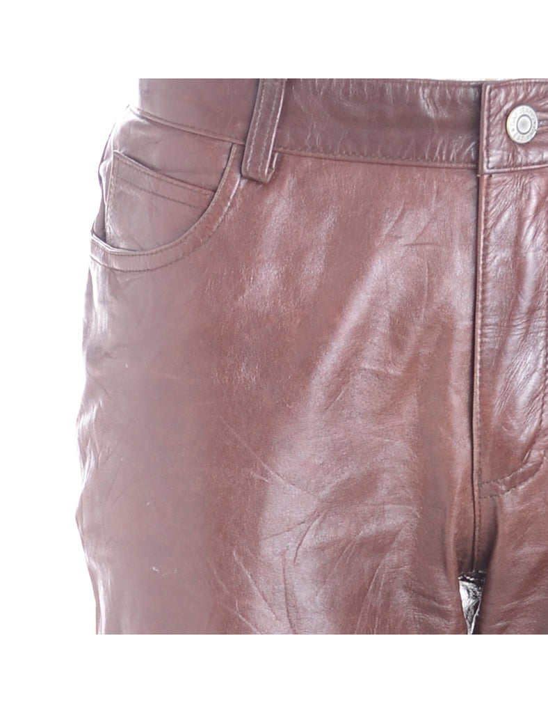 Label Bella Leather Cropped Trouser - Trousers - Beyond Retro