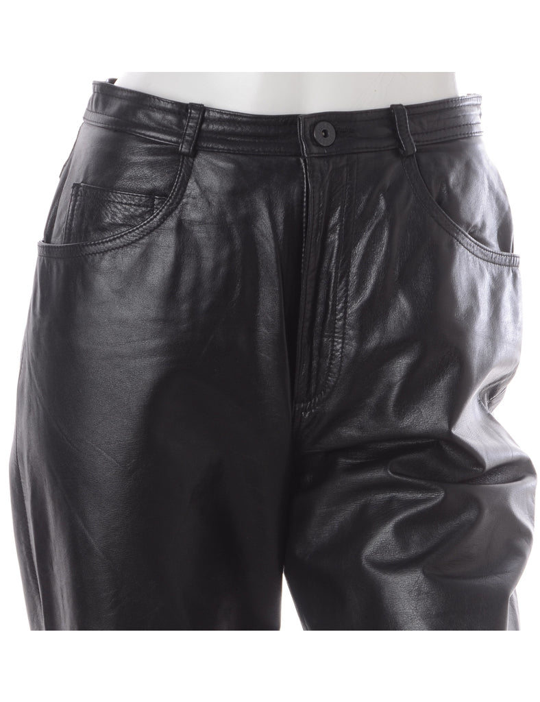 Label Bella Leather Cropped Trouser - Trousers - Beyond Retro