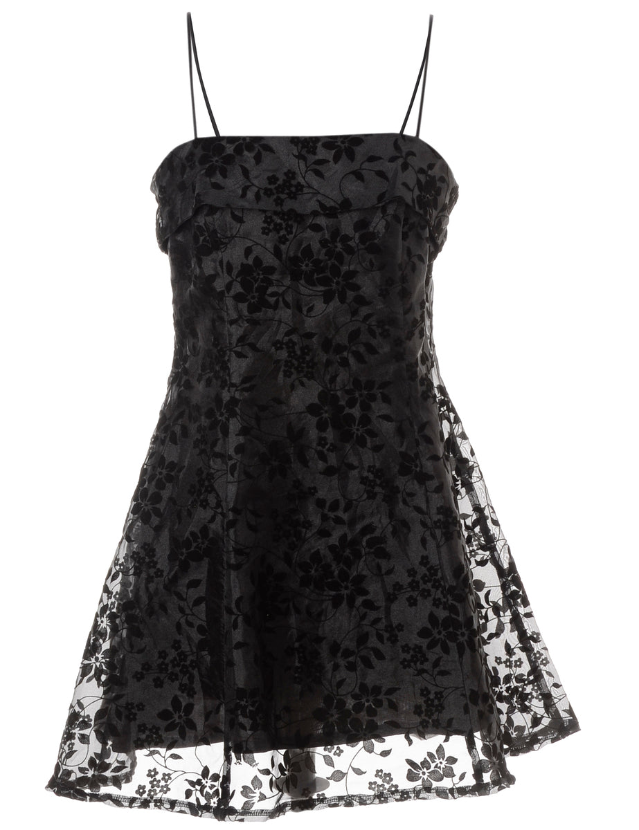 Women's Beyond Retro Label Label Beth Shortened Party Mini Dress Black, S