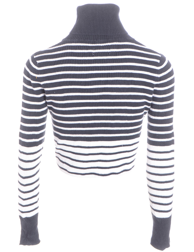 Beyond Retro Label Label Black Cropped Ribbed Knit
