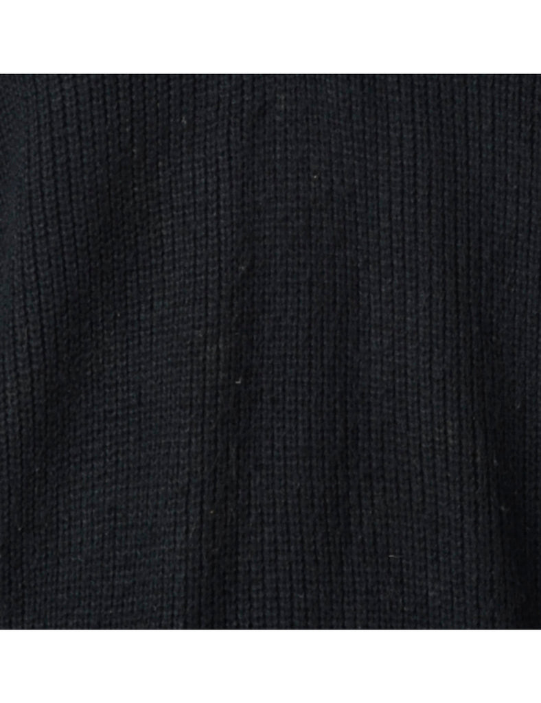 Label Black Lace Up Jumper - Knits - Beyond Retro