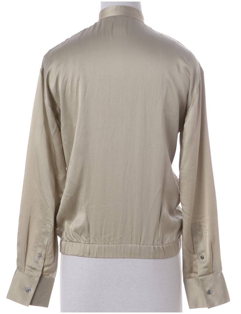 Label Blouse Beige Bomber - Jackets - Beyond Retro