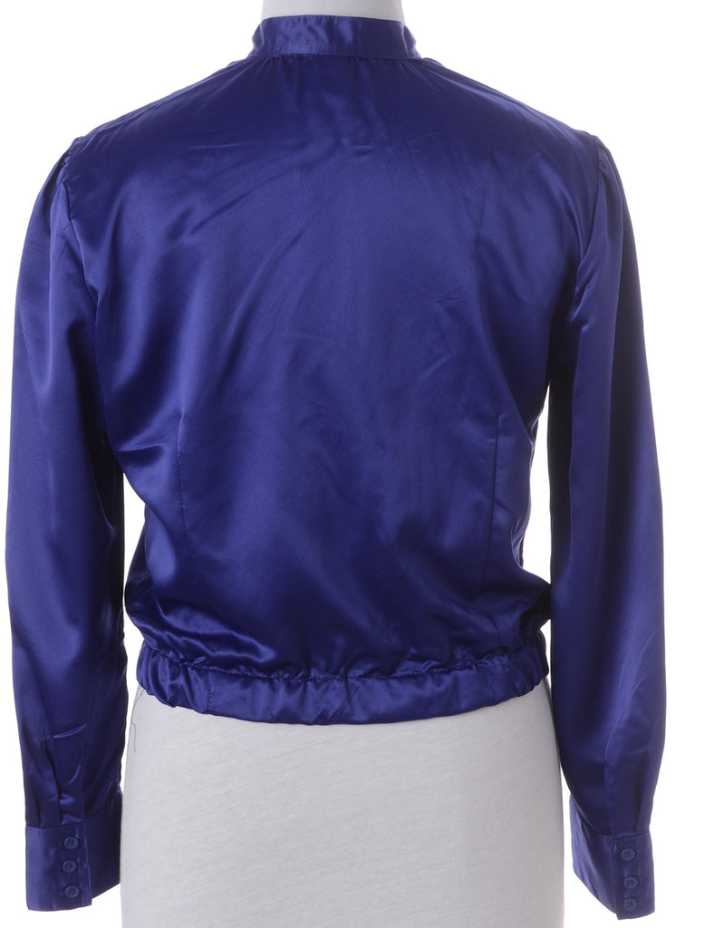 Label Blouse Blue Bomber - Jackets - Beyond Retro