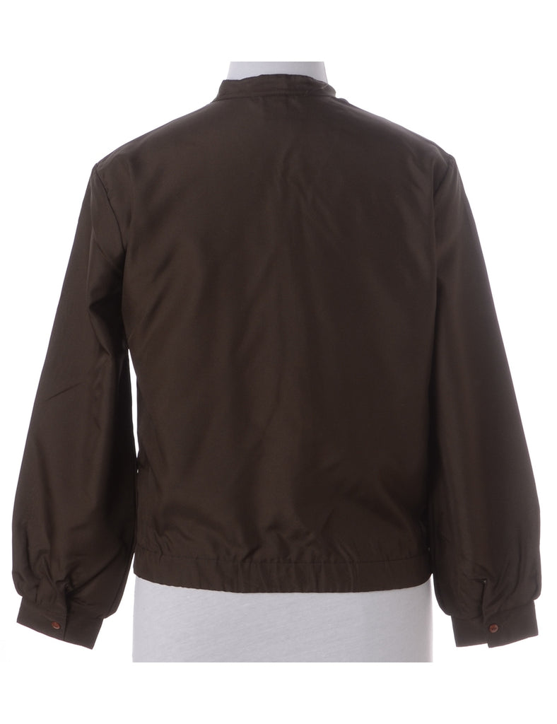 Label Blouse Dark Brown Bomber - Jackets - Beyond Retro