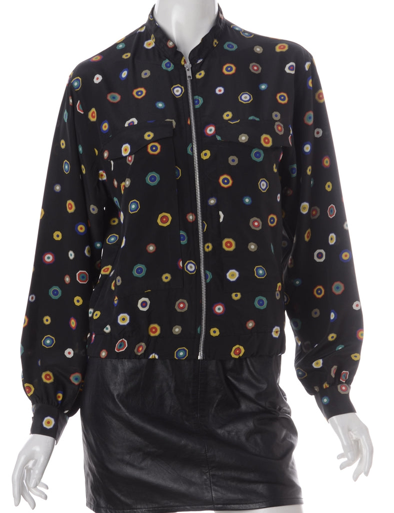 Label Blouse Geometric Print Bomber - Jackets - Beyond Retro