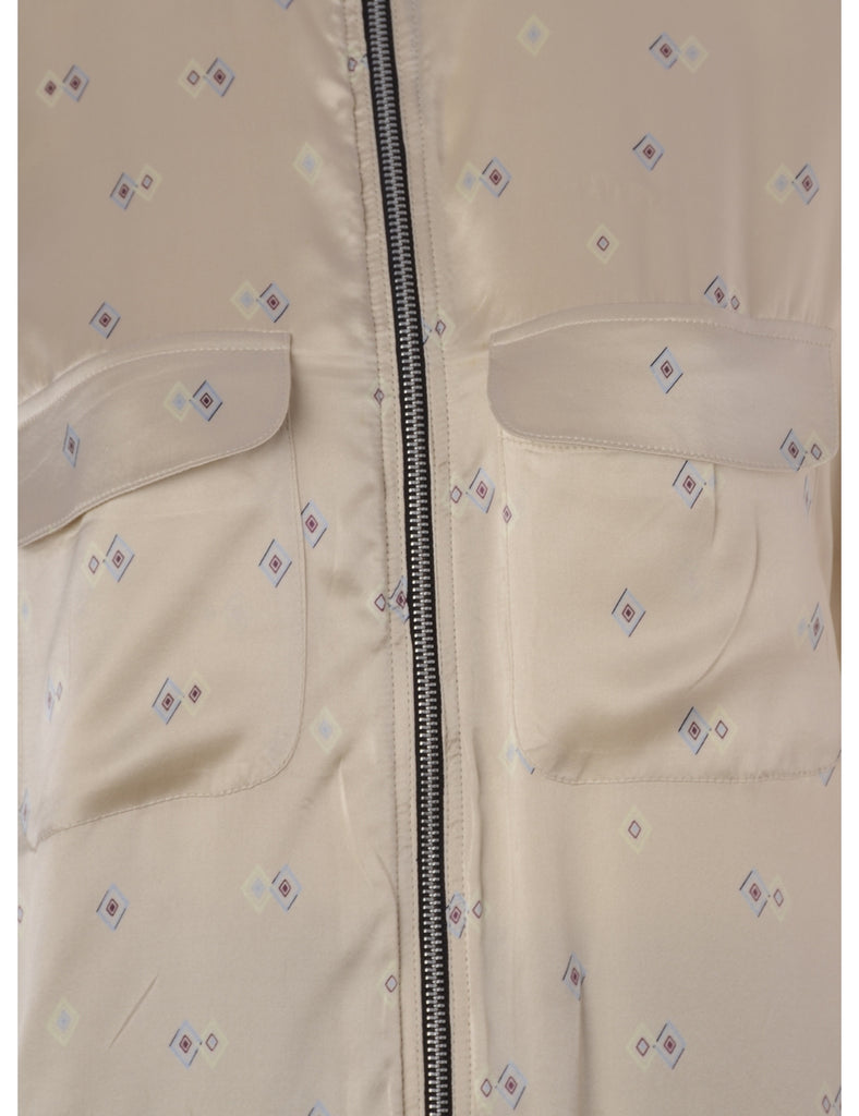 Label Blouse Geometric Print Bomber - Jackets - Beyond Retro