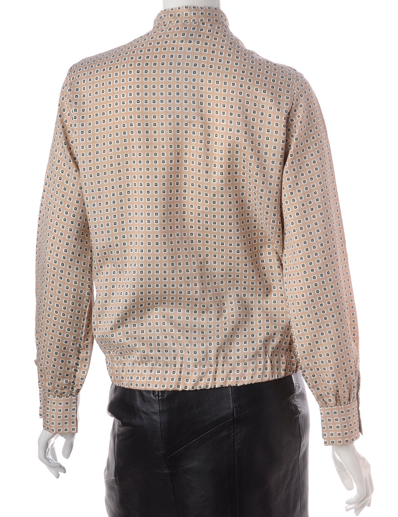 Label Blouse Patterned Bomber - Jackets - Beyond Retro