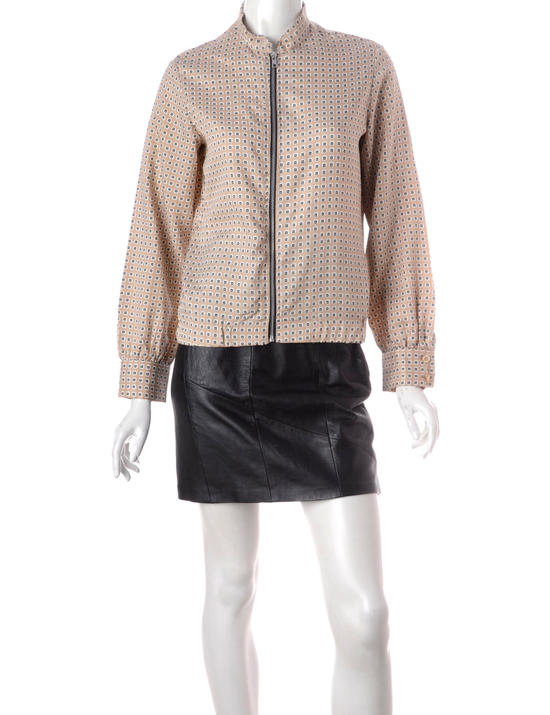 Label Blouse Patterned Bomber - Jackets - Beyond Retro