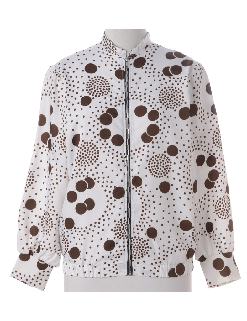 Label Blouse Polka Dots Bomber - Jackets - Beyond Retro