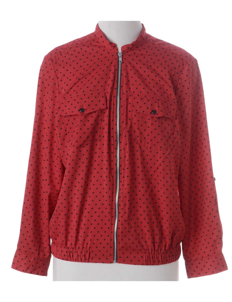 Label Blouse Polka Dots Bomber - Jackets - Beyond Retro