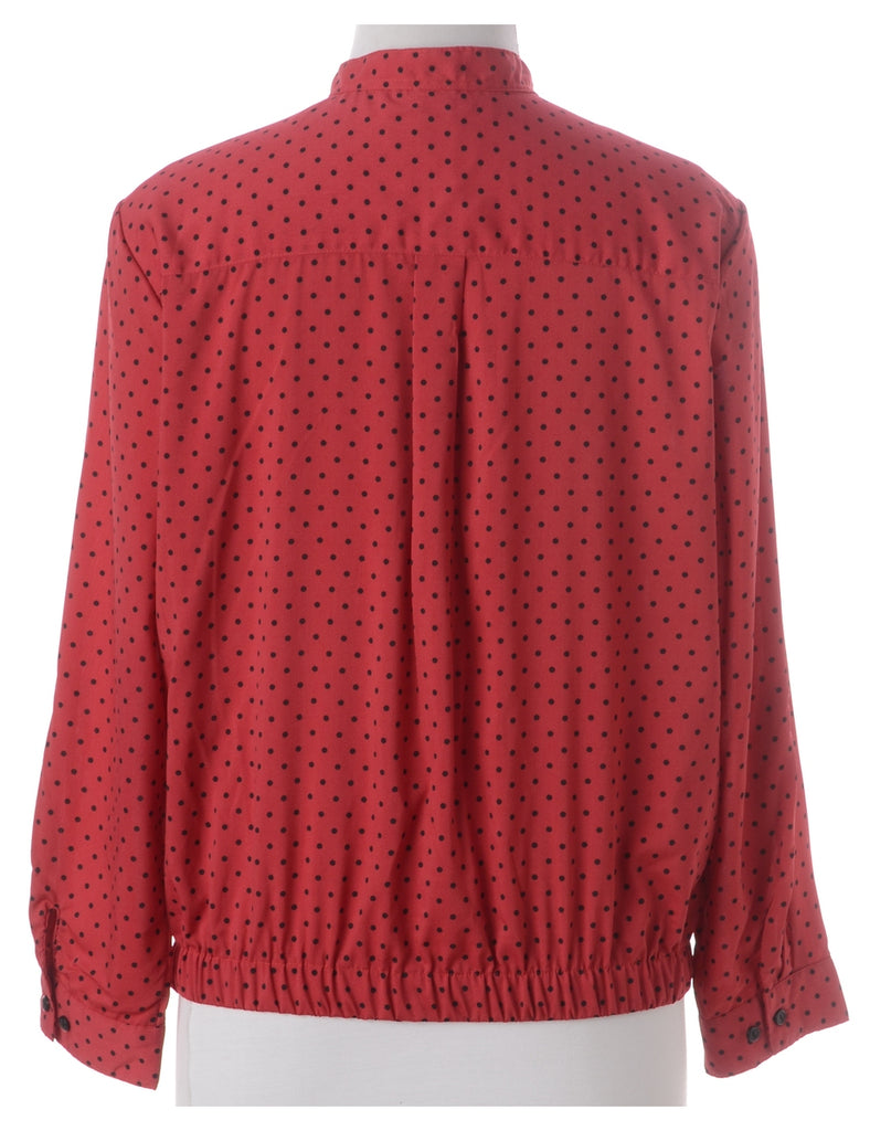Label Blouse Polka Dots Bomber - Jackets - Beyond Retro