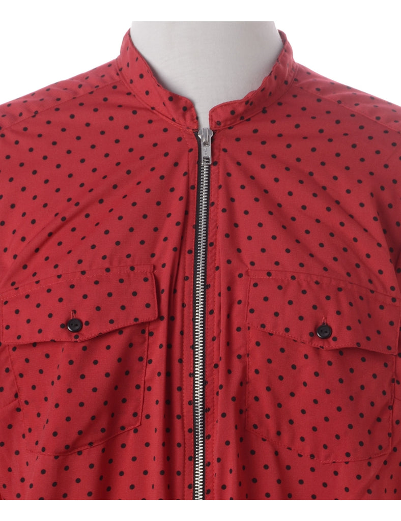 Label Blouse Polka Dots Bomber - Jackets - Beyond Retro