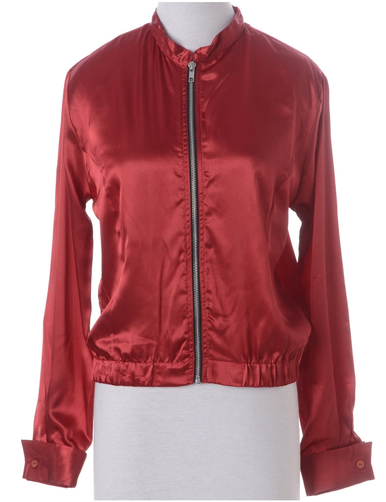 Label Blouse Red Bomber - Jackets - Beyond Retro