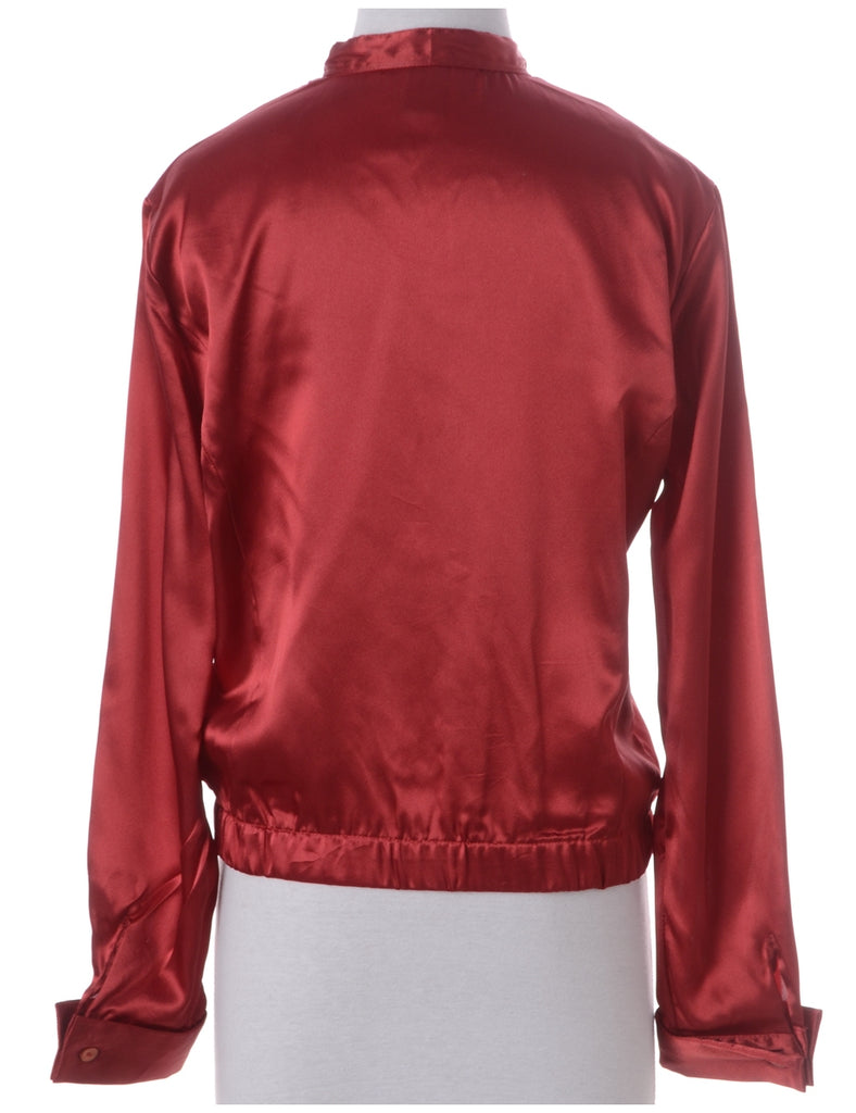 Label Blouse Red Bomber - Jackets - Beyond Retro