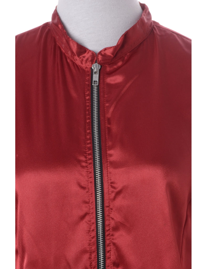 Label Blouse Red Bomber - Jackets - Beyond Retro