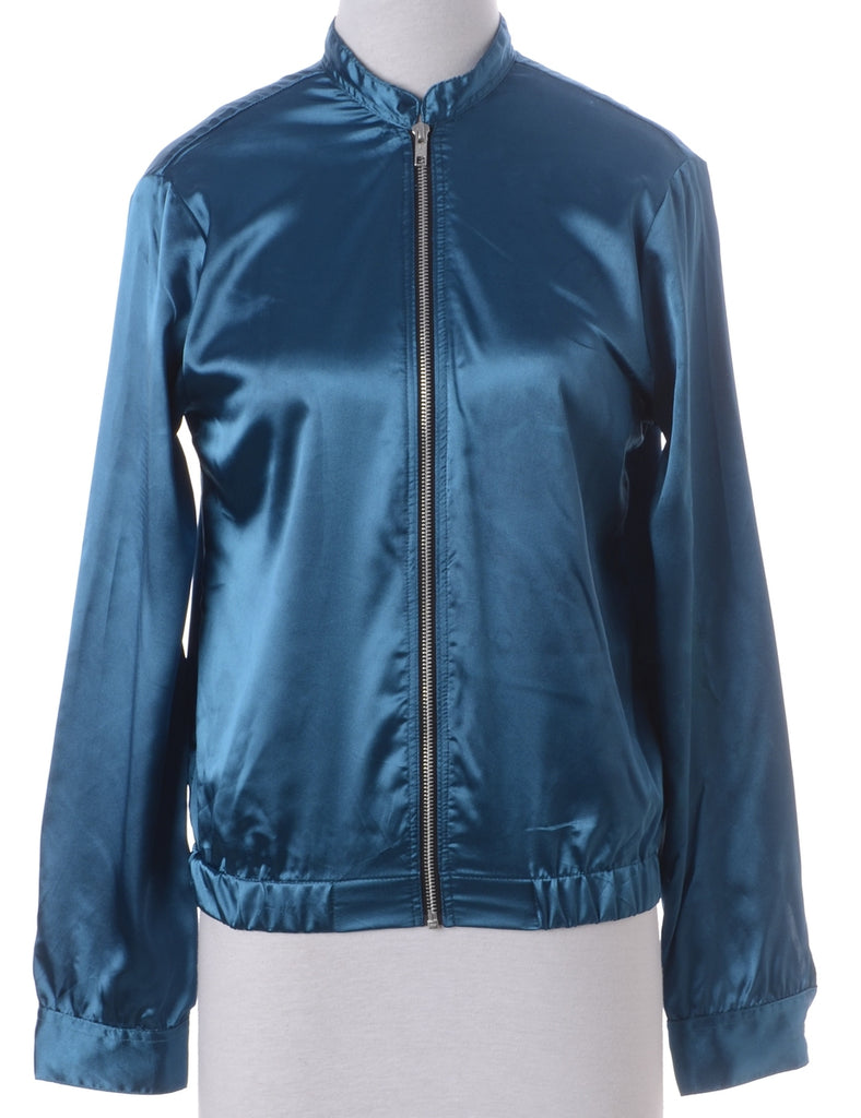 Label Blouse Teal Bomber - Jackets - Beyond Retro
