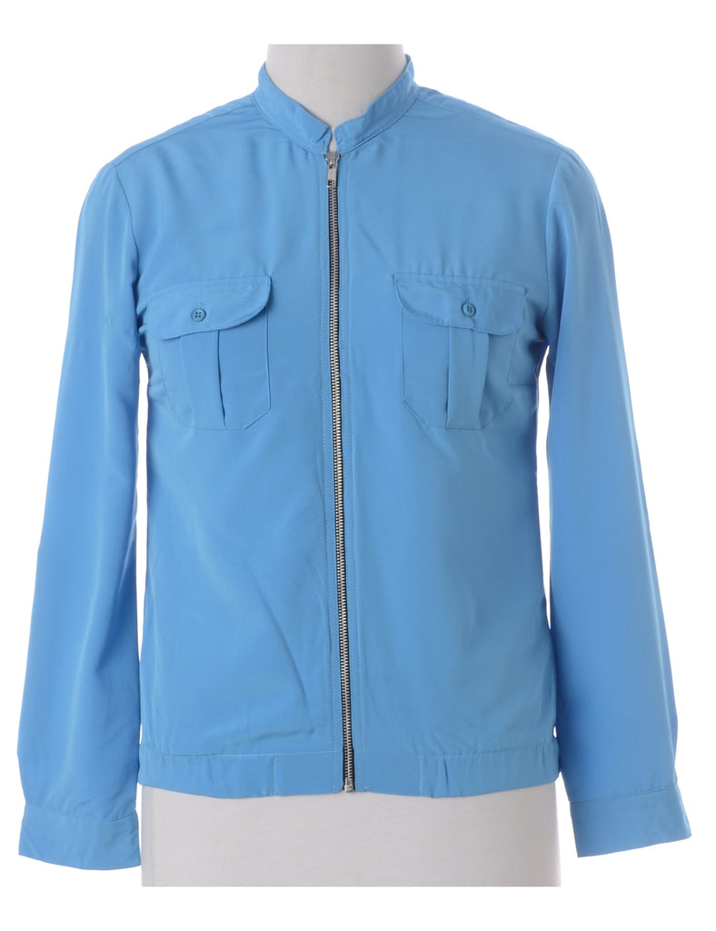 Label Blouse Turquoise Bomber - Jackets - Beyond Retro