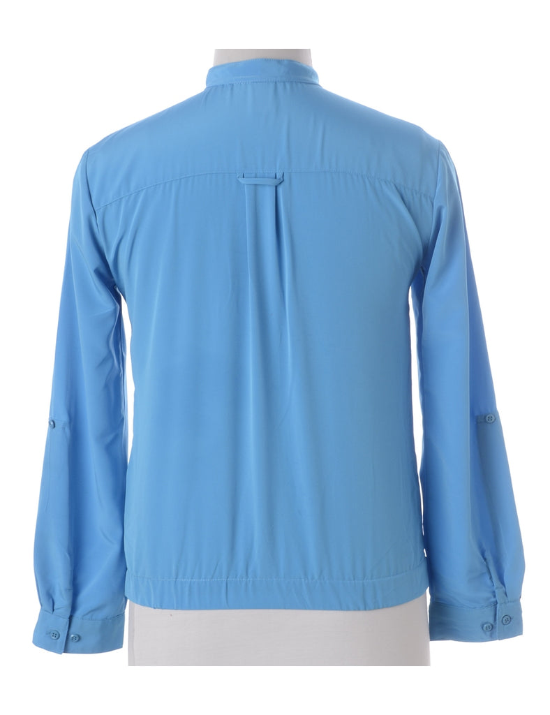 Label Blouse Turquoise Bomber - Jackets - Beyond Retro