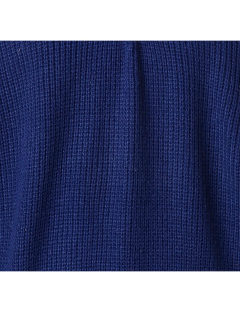 Label Blue Lace Up Jumper - Knits - Beyond Retro