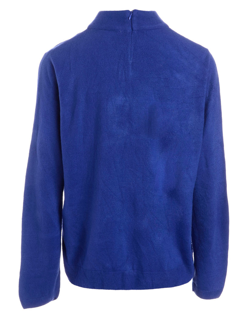Label Blue Varsity Knit - Knits - Beyond Retro