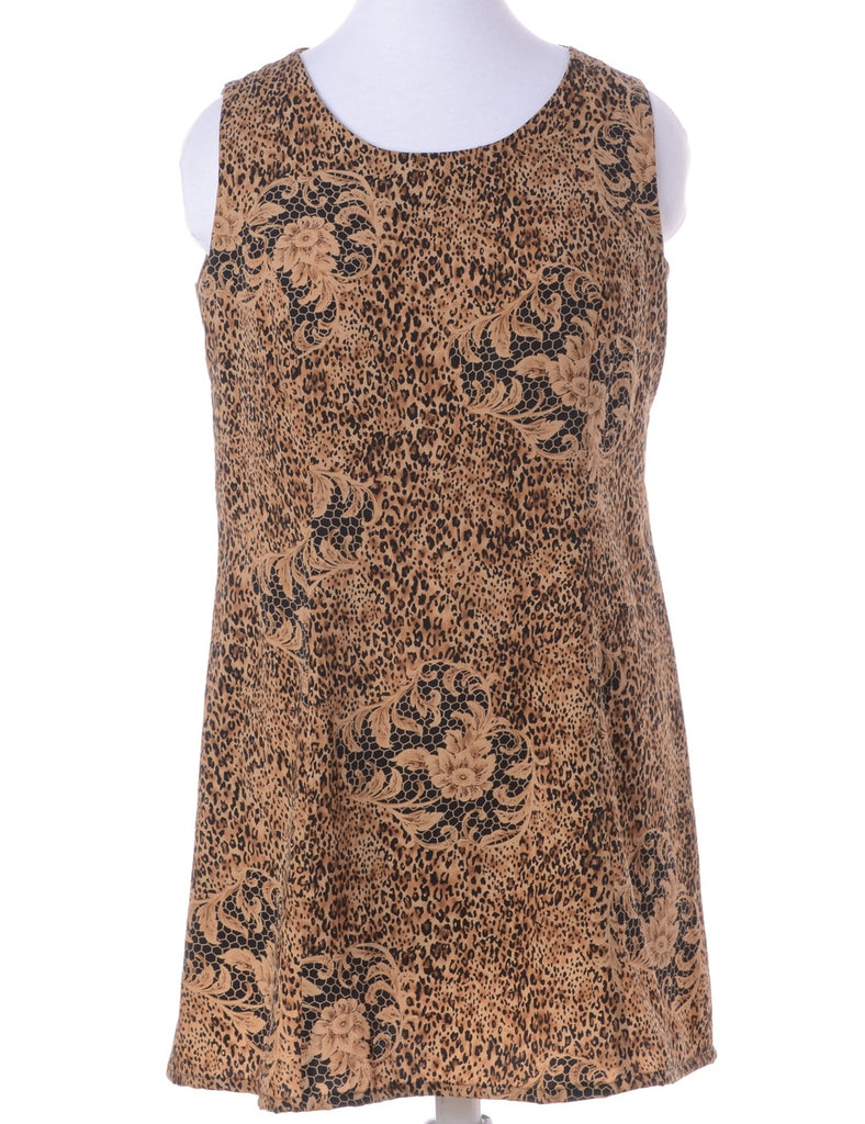 Beyond Retro Label Label Brown Short Dress