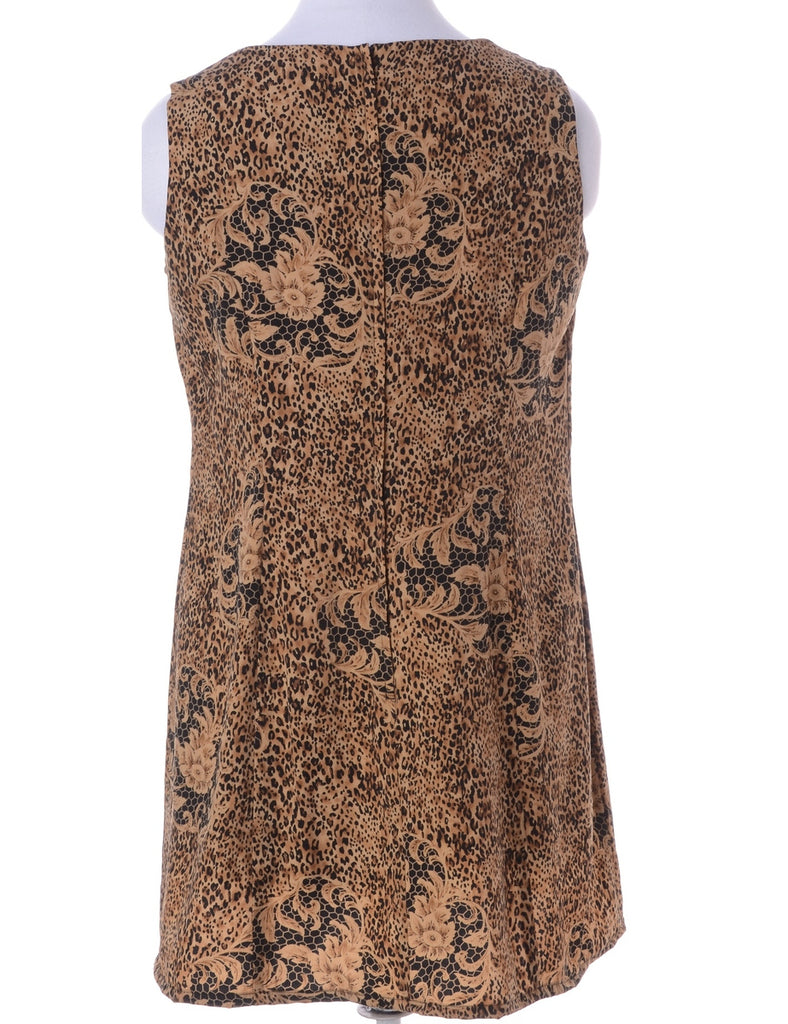 Beyond Retro Label Label Brown Short Dress