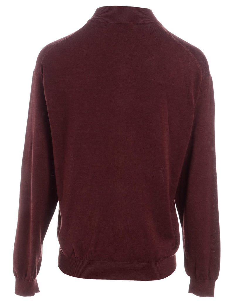Beyond Retro Label Label Brown Varsity Knit