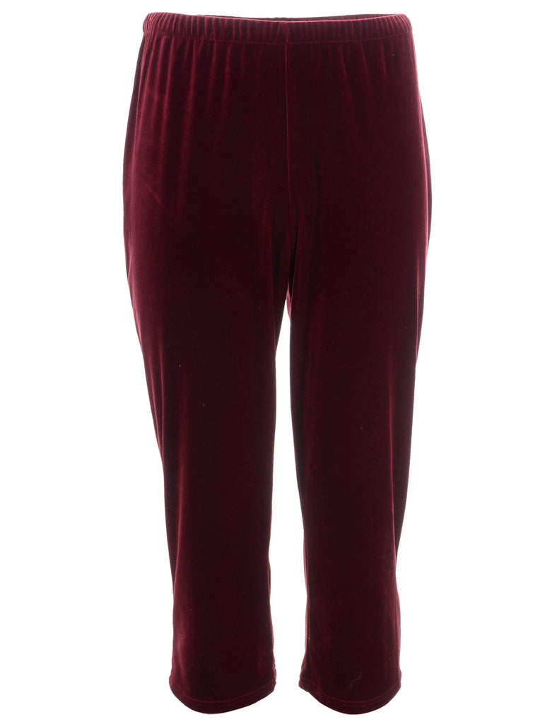 Beyond Retro Label Label Burgundy Carla Velvet Culotte